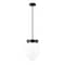 Z-Lite Gideon Pendant, 1-Light, 12.5 In.W x 16 In.H, Matte Black/Etched Opal 1945P12-MB - alternate 1